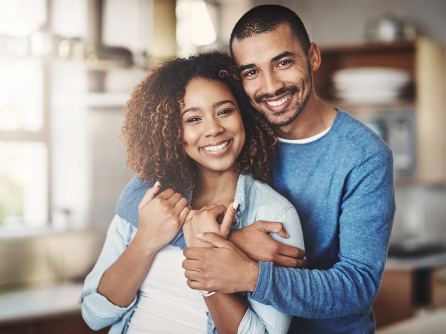 smiling couple