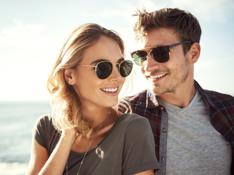 couple smiling